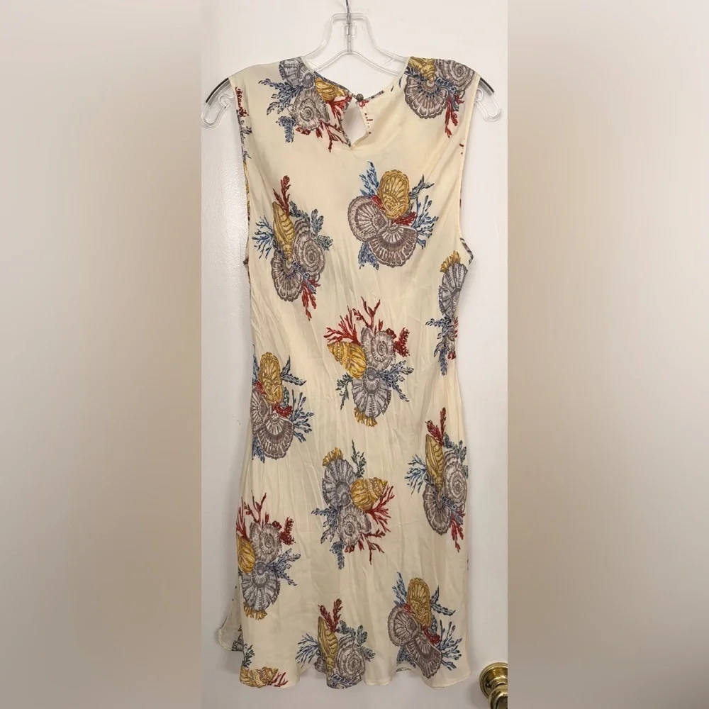 DOEN Alamere Seashell Bias Cut Sleeveless Mini Dress in Mer Botanique Size XL - Picture 5 of 10